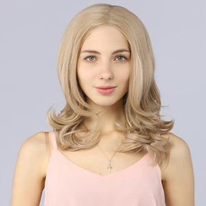 Fake Scalp Bob Short Lace Front Wavy Wigs Ash Blonde 103# color - petsarenotproducts