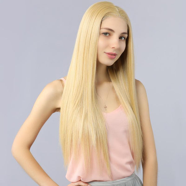 best blonde synthetic lace fornt wig - petsarenotproducts