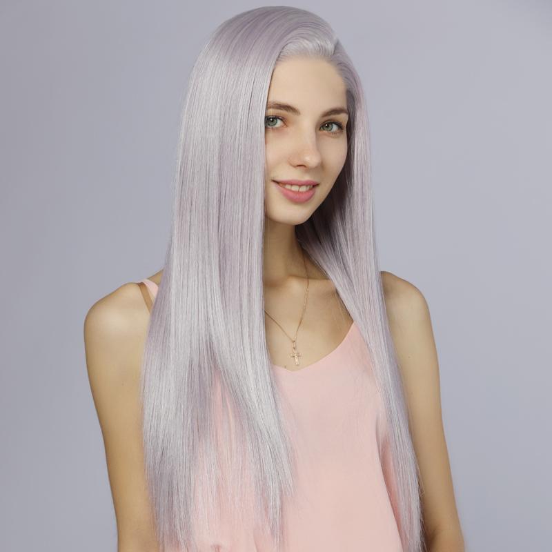 Purple Wig Mix Blonde HD Synthetic Lace Front Wigs MILDWILD