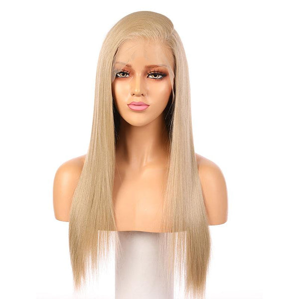 Synthetic Lace Front Straight Wig For Women Blonde Color 103#