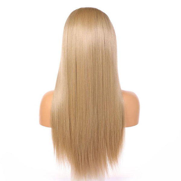 Synthetic Lace Front Straight Wig For Women Blonde Color 103#