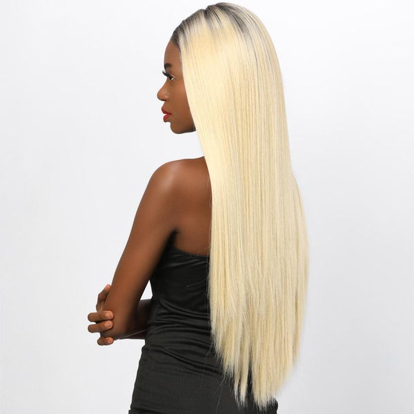 Fake Scalp Synthetic Full Lace Straight Wig Two Tone 2T613# - MILDWILD