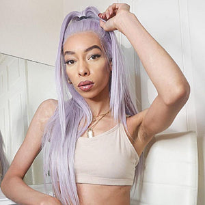 2021 Purple wig for white women