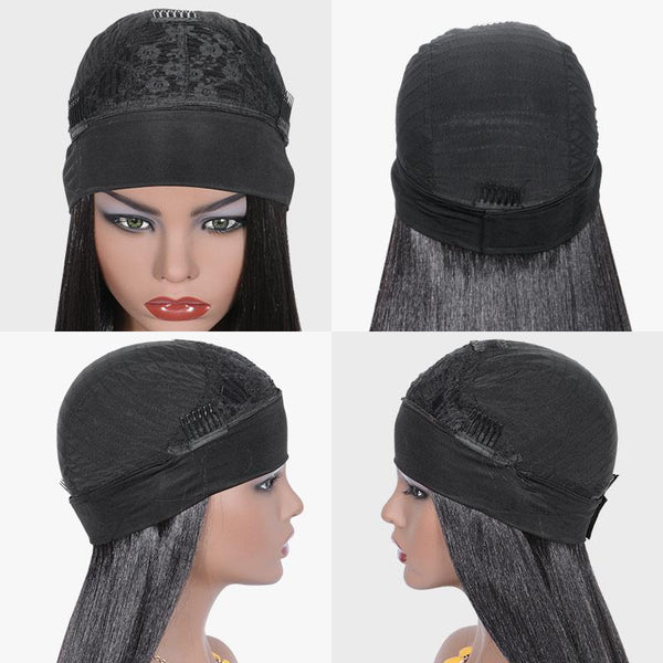 Mildwild Glueless Synthetic Hair Headband Wig Black Color 2#