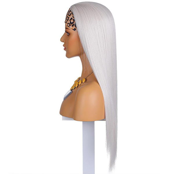 headband wig synthetic hair long straight-fuhsiwigs