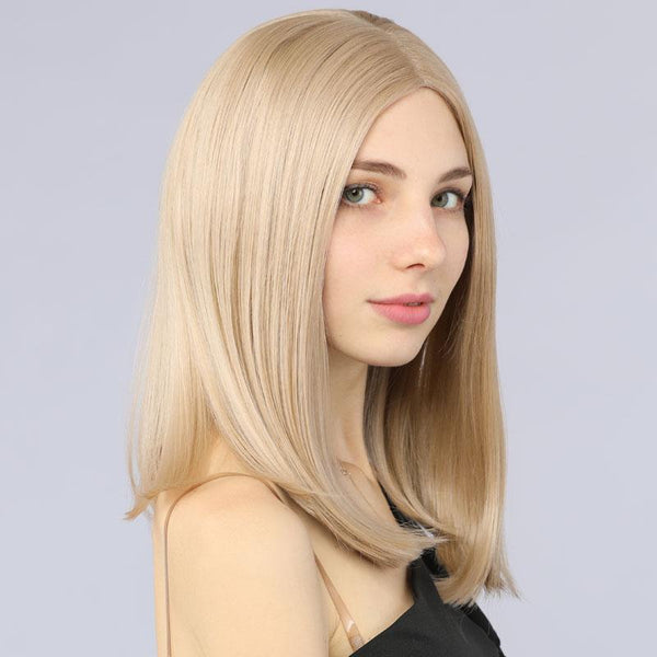 Lace Front Wigs Bob Straight Synthetic Lace Wig 13*6 Inches Blonde Color 103# - MILDWILD