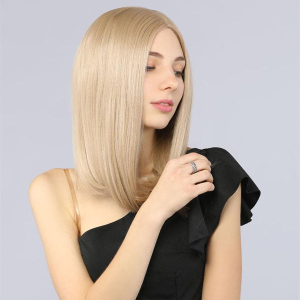 Lace Front Wigs Bob Straight Synthetic Lace Wig 13*6 Inches Blonde Color 103# - MILDWILD